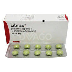 Librax Tablets 5mg+2.5mg (1 Strip = 10 Tablets)