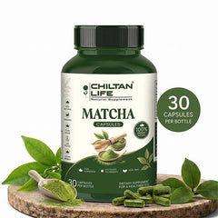 Matcha Capsule 100% Natural Matcha Tablets 30 Per Bottle 500mg - ChiltanPure