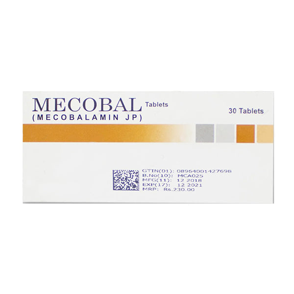 Mecobal Tablets 500mcg (1 Box = 3 Strips) (1 Strip = 10 Tablets)