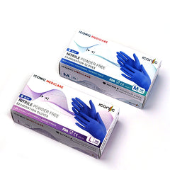 Medicare Nitrile (Latex-Free) Gloves (Box = 100Pcs)