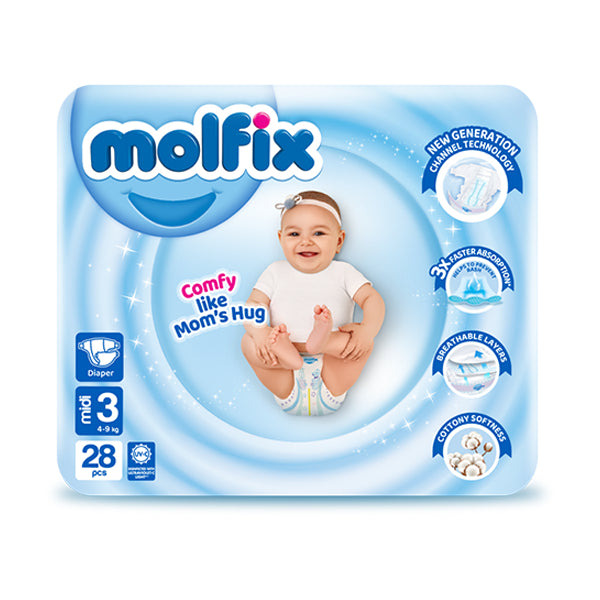 Molfix Diapers Twin Pack Midi Size 3 28Pcs