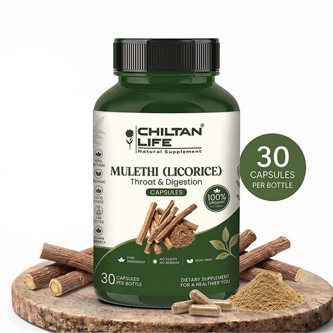 Mulethi (Licorice) Capsule 100% Natural Mulethi (Licorice) Tablets 30 Per Bottle 500mg - Mamasjan