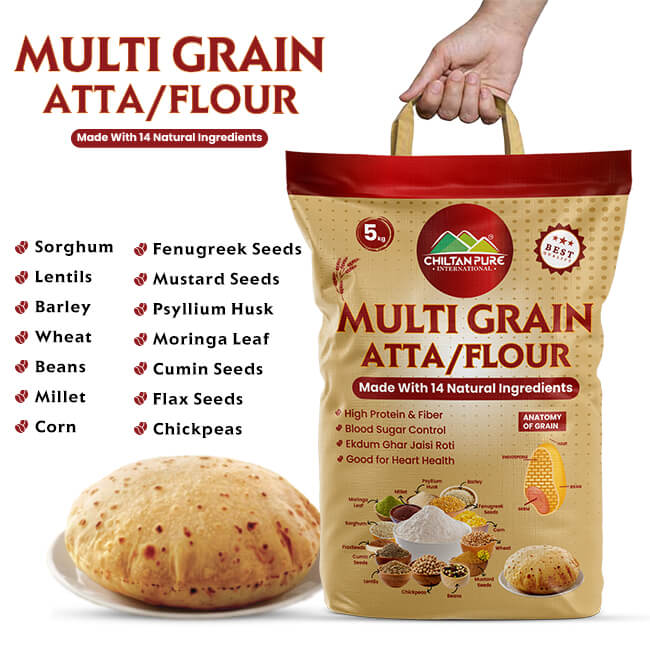 Multi Grain Atta / Flour - Made with 14 Natural Ingredients