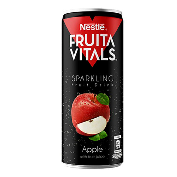 Nestle Fruita Vitals Sparkling Apple Fruit Drink Can 250ml