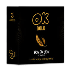 Ok Gold Skin to Skin Condom (1 Box = 3 Pcs)