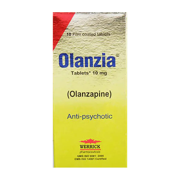 Olanzia Tablets 10mg (1 Box = 1 Strip)(1 Strip = 10 Tablets)