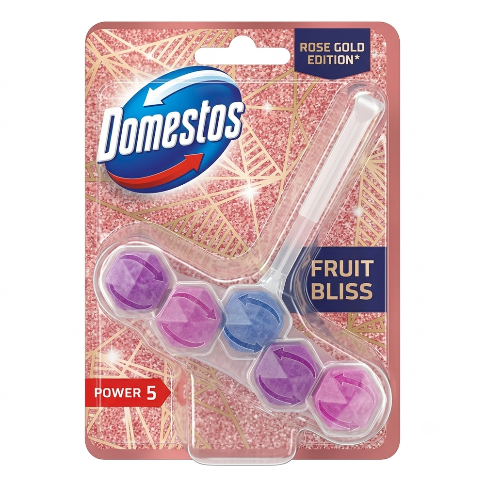 DOMESTOS TOILET FRESHNERS FRUIT BLISS 5 POWER 50G Default Title - MamasJan Grocery Nonfood