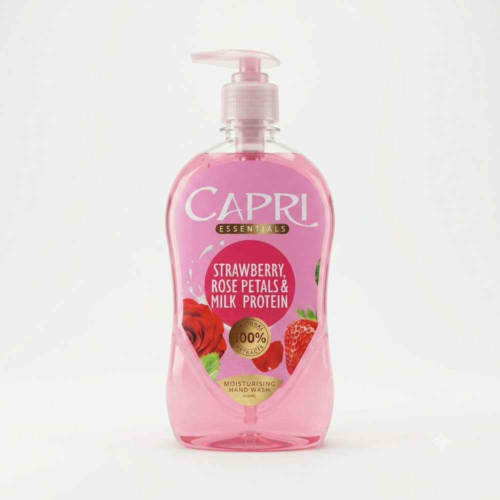 CAPRI HAN WASH STRAWBERRY SOFTNERS 450 ML BOTTLE Default Title - MamasJan skincare