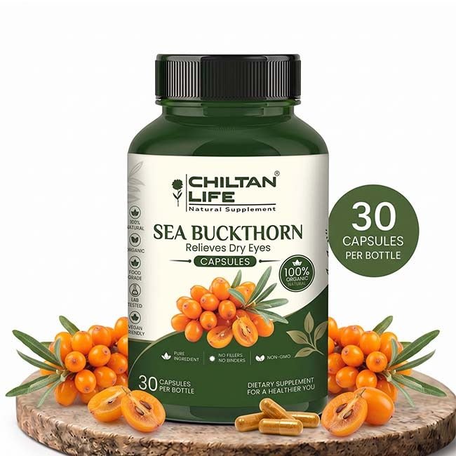 Sea buckthorn Capsule 100% Natural Sea buckthorn Tablets 30 Per Bottle 500mg - Mamasjan