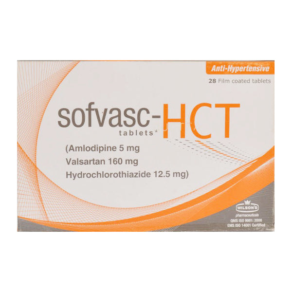 Sofvasc HCT Tablets 5/160/12.5mg (1 Strip = 14 Tablets)