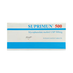 Suprimum Tablets 500mg (1 Box = 5 Strips) (1 Strip = 10 Tablets)
