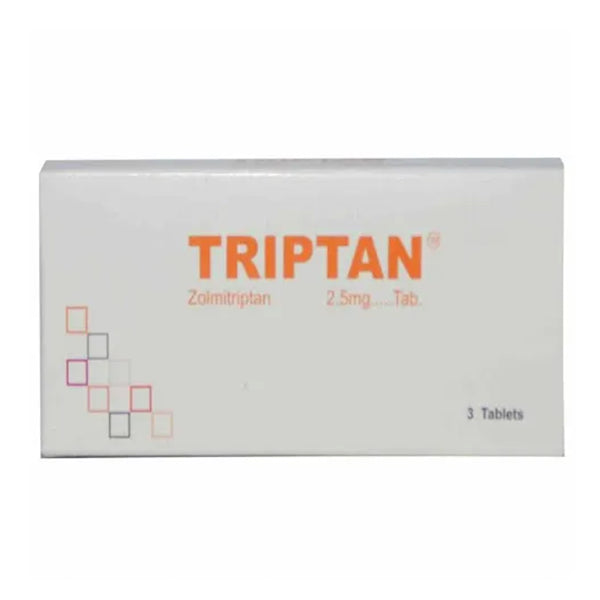 Triptan Tablets 2.5mg (1 Box = 1 Strip)(1 Strip = 3 Tablets)