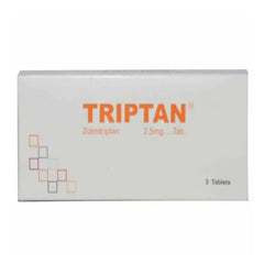 Triptan Tablets 2.5mg (1 Box = 1 Strip)(1 Strip = 3 Tablets)