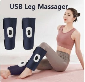 Premium Usb Rechargeable Leg Massager With 360 Airbag Compression Portable Calf And Thigh Massager Wrap With Adjustable Velcro Straps Control Panel And Heat Therapy - The Healthcare Shop Pakistan