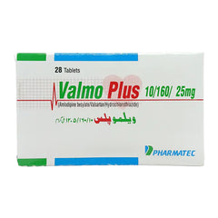 Valmo Plus Tablets 10/160/25mg (1 Strip = 7 Tablets)