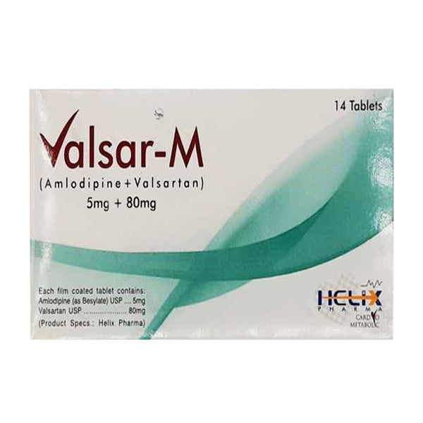 Valsar-M Tablets 5mg+80mg (1 Strip = 7 Tablets)