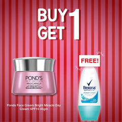 Ponds Face Cream Bright Miracle Day Cream Spf15 45Gm