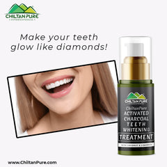 Activated Charcoal Teeth Whitening Treatment - Whitens Teeth Naturally, Kills Cavity causing Bacteria &amp; Eliminates Bad Breath - Mamasjan