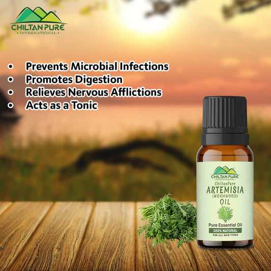Artemisia Essential oil – Wormwood Essential Oil – Acts as an Emmenagogue, Relieves Nervous Afflictions & Prevents Microbial Infections - Mamasjan
