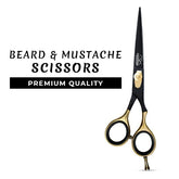 Beard & Moustache Trimming Scissors – For Grooming, Cutting & Styling of Moustache & Beard - Mamasjan