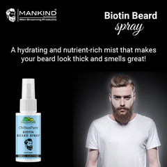 Biotin Beard Spray – Long Lasting Formula, Boosts Healthy Beard Shine, Hydrates Beard, Absorbs Rapidly 50ml - Mamasjan