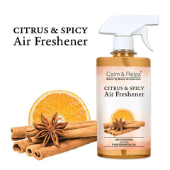 Citrus & Spicy Air Freshener - Zesty Fragrance, Eliminate Unpleasant Odours, Improves Focus & Productivity - Mamasjan