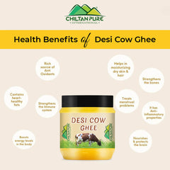 Desi Cow Ghee – Make your food delicious, boosts kids mental growth, helps in bone development, good for eye sight – rich source of vitamins, antioxidants & improve digestion – 100% pure organic - Mamasjan