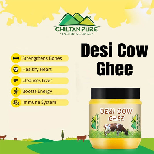 Desi Cow Ghee – Make your food delicious, boosts kids mental growth, helps in bone development, good for eye sight – rich source of vitamins, antioxidants & improve digestion – 100% pure organic - Mamasjan