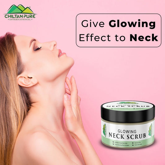 Glowing Neck Scrub – Remove Tan, Exfoliate Dead Skin Cells, Even Skin Tone Reduce Fine Lines & Wrinkles 100ml - Mamasjan