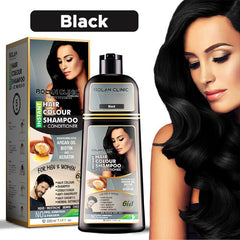 Instant Hair Color Shampoo + Conditioner (Black) – A Blend of Herbal Extracts- For Men & Women - Mamasjan