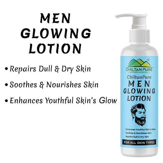 Men Glowing Lotion – Soothes & Nourishes Skin, Boosts Skin Elasticity, Enhances Youthful Skin’s Glow, Repairs Dull & Dry Skin 150ml - Mamasjan