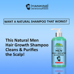 Men Hair Growth Shampoo – Boosts Hair Growth, Restores Hair Manageability, Prevents Hair Loss, Fix Oily & Greasy Hair 250ml - Mamasjan