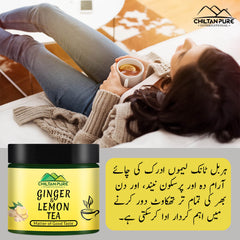 Organic Ginger & Lemon Tea - Boosts Immune System, Helps In Weight Loss, Instant Relief From Nausea & Indigestion - Mamasjan