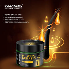 Protein & Keratin Hair Repair Mask – Strengthen Hair Follicles, Restores Hair Manageability & Makes Hair Shiny & Straight! - Mamasjan