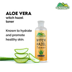 Witch Hazel Toner with Aloe Vera – Astringent Properties of Aloe Vera, Minimizes Pores, Soothes Skin for A Fresh, Clear Complexion - Mamasjan