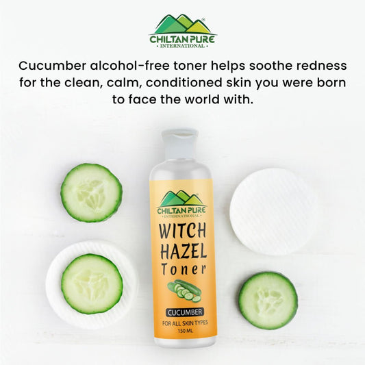 Witch Hazel Toner With Cucumber – Brightening Toner For All Skin Types, Helps In Even Out Complexion & Prepare Skin - Mamasjan