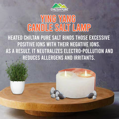 Ying Yang Shape Pink Salt Candle - A beautiful room is complete with a beautiful candle, removes toxins from the air, Cleanse the indoor air, absorbs the negative energy, 100% organic - Mamasjan
