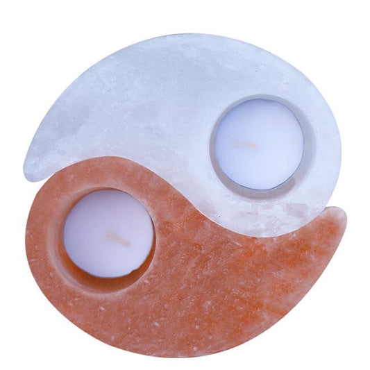 Ying Yang Shape Pink Salt Candle - A beautiful room is complete with a beautiful candle, removes toxins from the air, Cleanse the indoor air, absorbs the negative energy, 100% organic - Mamasjan
