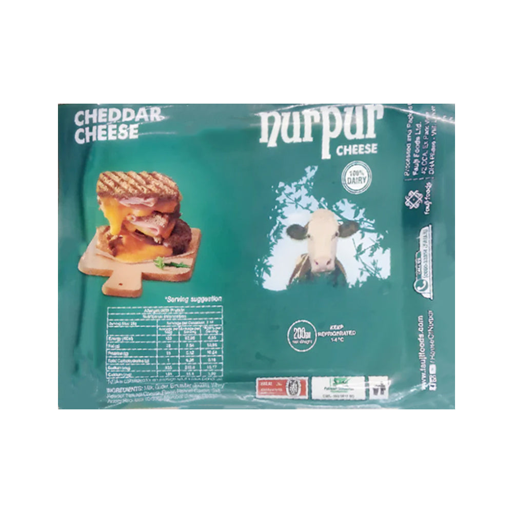 NURPUR CHEDDAR CHEESE BLOCK 200GM Default Title - MamasJan Grocery
