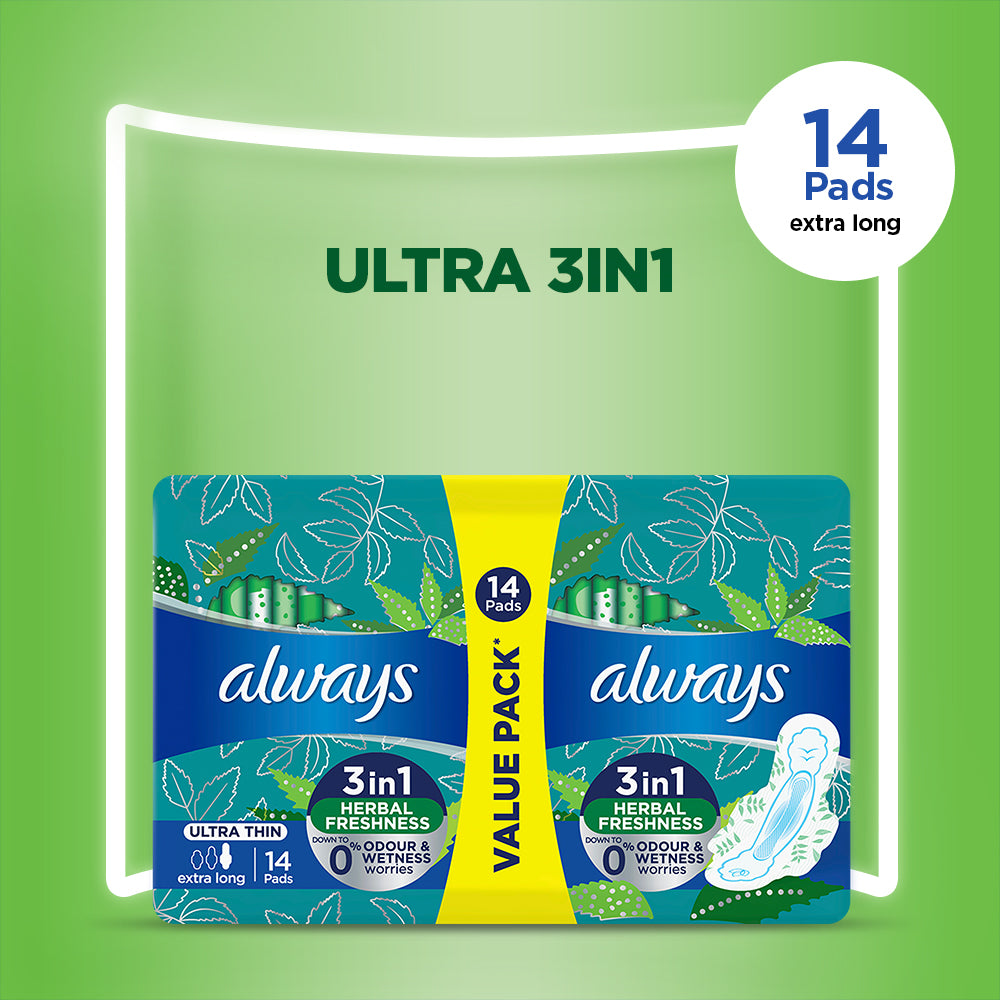 ALWAYS ULTRA SANITARY PADS EXTRA LONG VALUE PACK