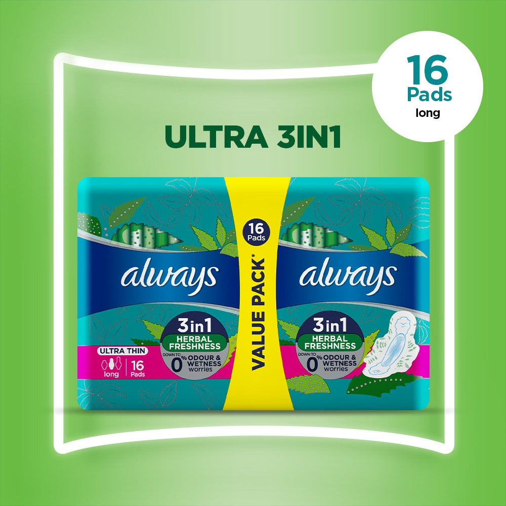 ALWAYS ULTRA SANITARY PADS LONG VALUE PACK