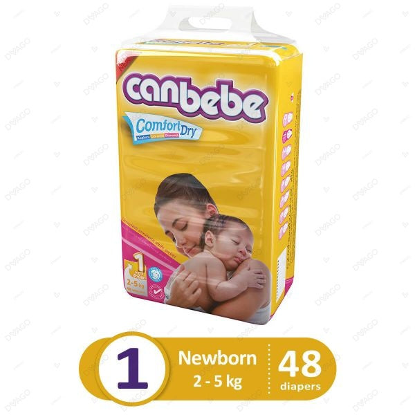 CANBEBE BABY DIAPERS NEW BORN SIZE 1 48PCS