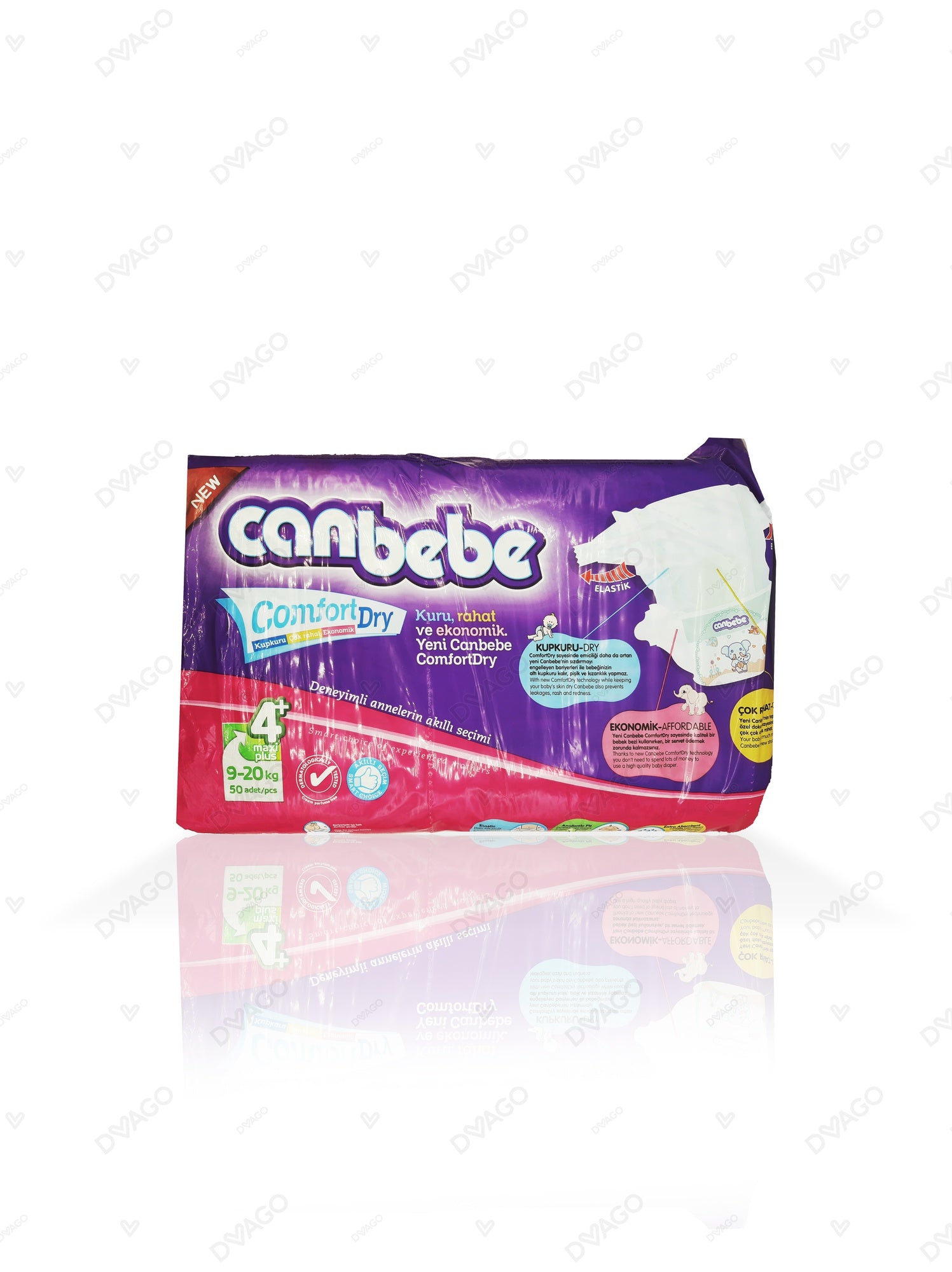 Canbebe Baby Diapers Maxi Plus 4+ 50Pcs