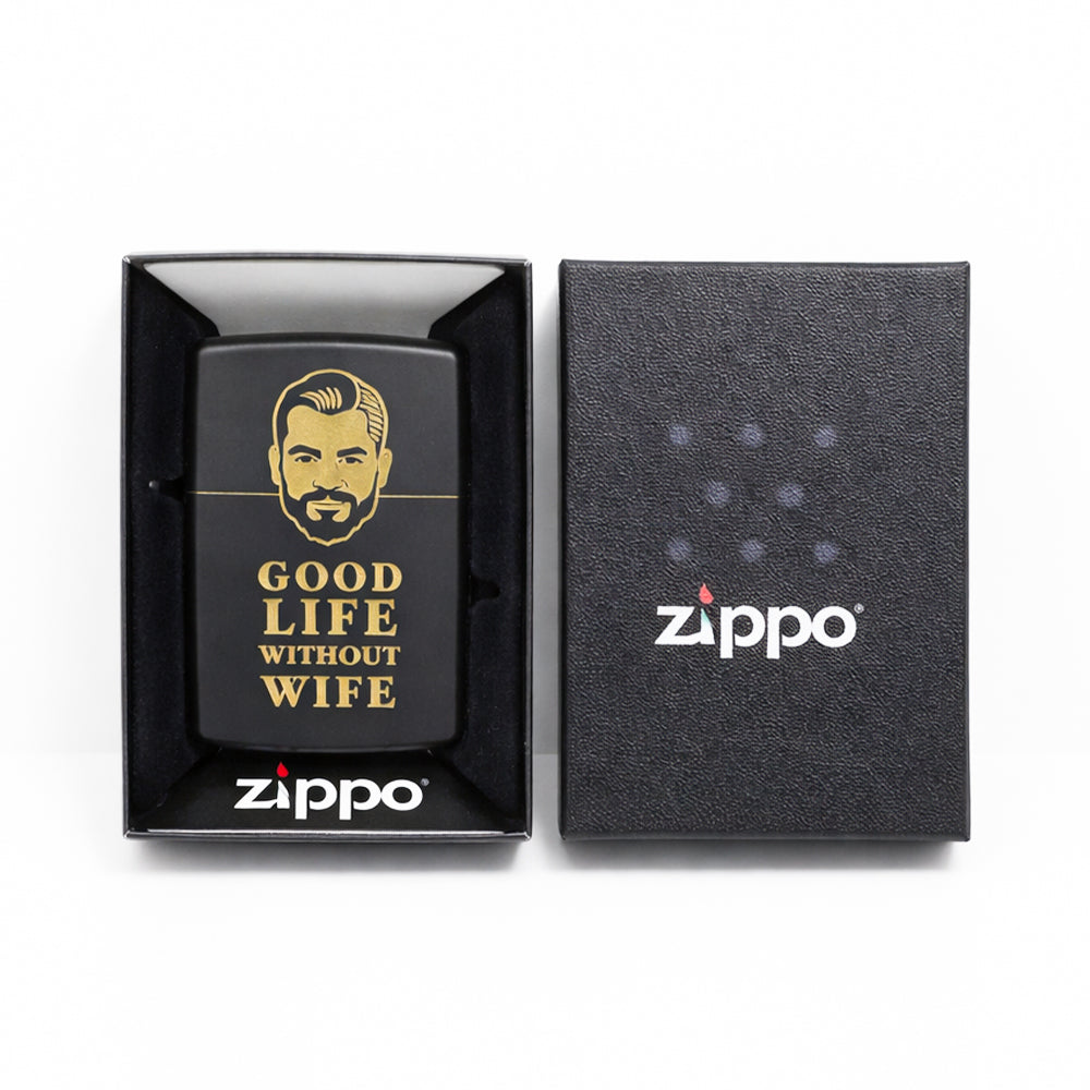 ZIPPO LIGHTER 6804MP400018 -218 REGULAR BLACK MATTE Default Title - MamasJan Tobacco Shop