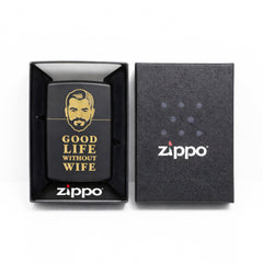 ZIPPO LIGHTER 6804MP400018 -218 REGULAR BLACK MATTE Default Title - MamasJan Tobacco Shop
