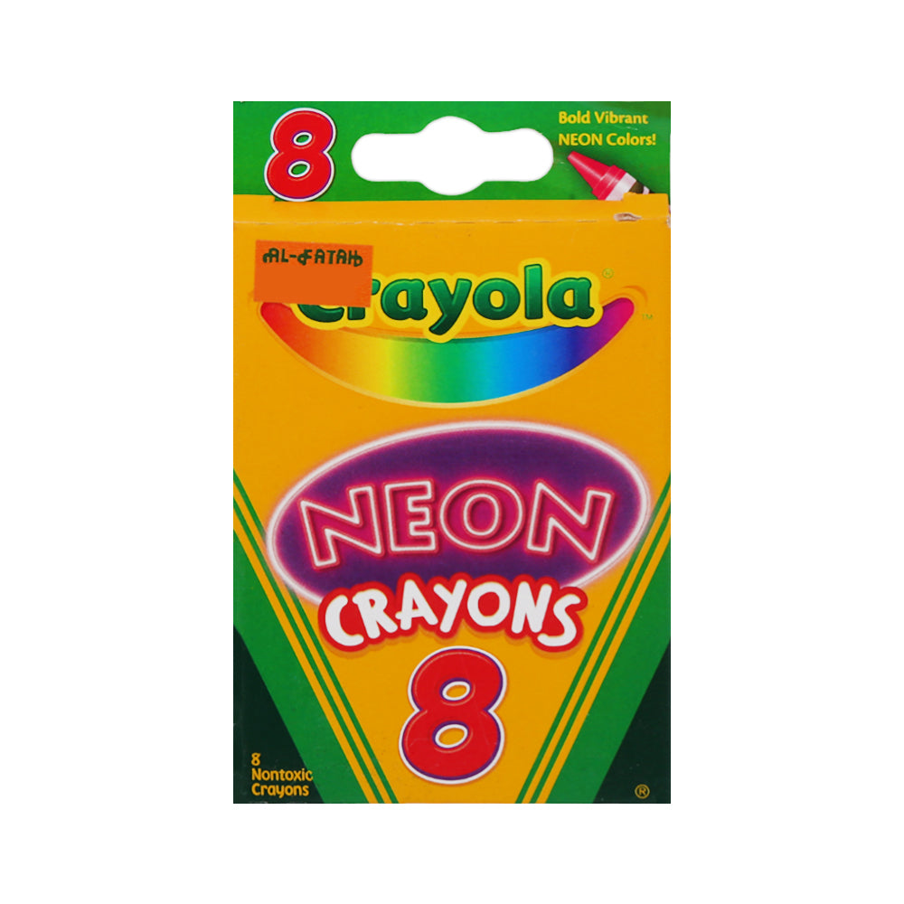 CRAYOLA CRAYON 8CT NEON 523418 Default Title - MamasJan Toys