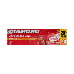 DIAMOND ZIPPER BAGS ULTRA STRONG LARGE 48 PC Default Title - MamasJan Grocery Nonfood