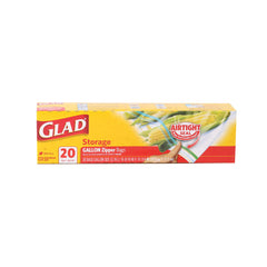 GLAD GALLON ZIPPER BAGS STORAGE AIRTIGHT SEAL 27.3CM 20PC Default Title - MamasJan Grocery Nonfood