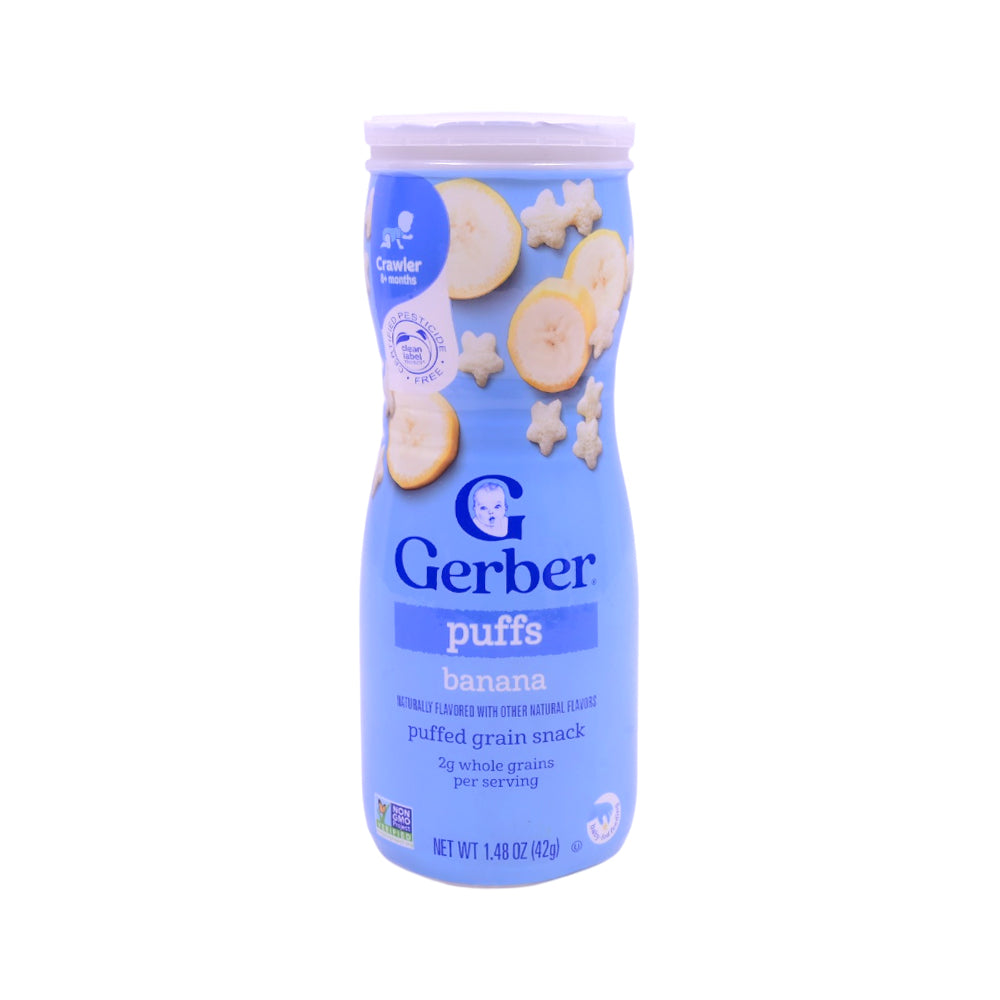 GERBER PUFFS CEREAL SNACK BANANA 42 GM Default Title - MamasJan GroceryFoods