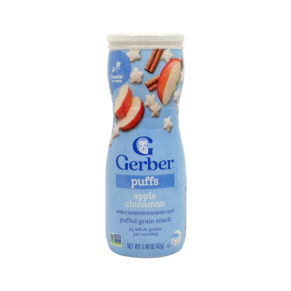 GERBER PUFFS CEREAL SNACK APPLE CINNAMON 42 GM Default Title - MamasJan Baby Maternity Care